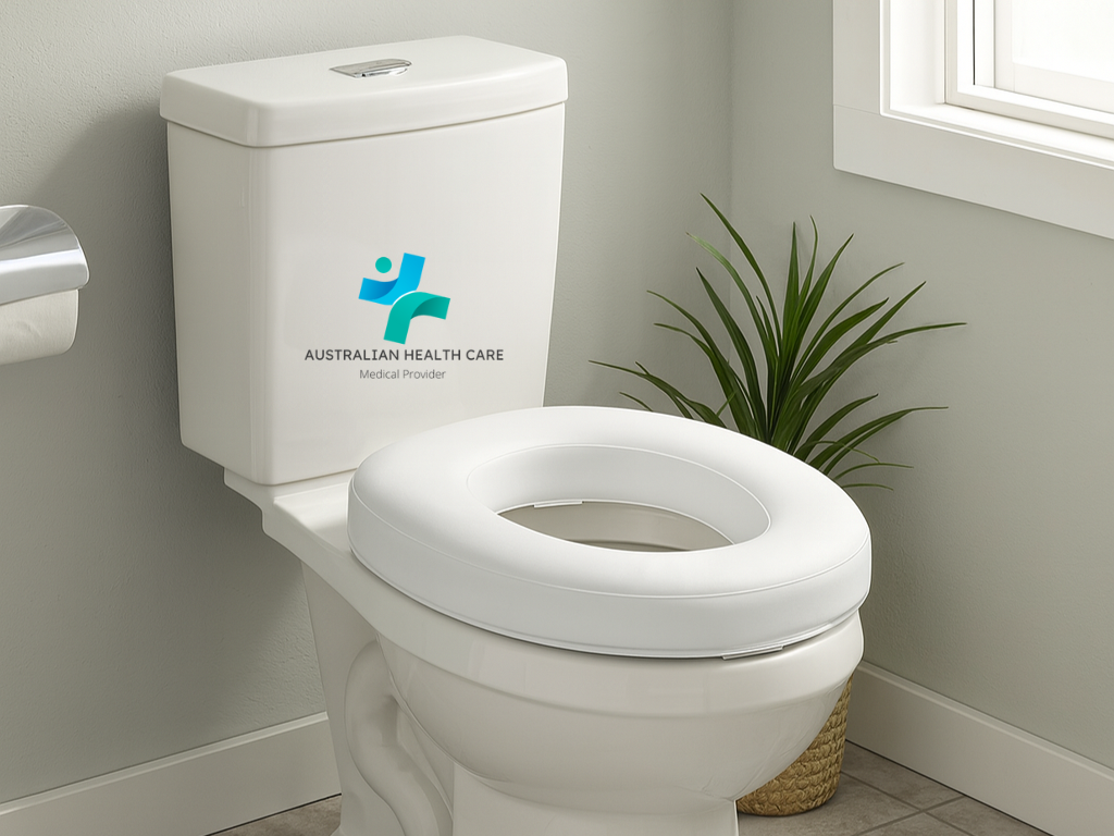 cushioned toilet seat, soft toilet seat cushion, toilet seat pillow, health care supplies, Australian Health Care, toilet seat pads 
