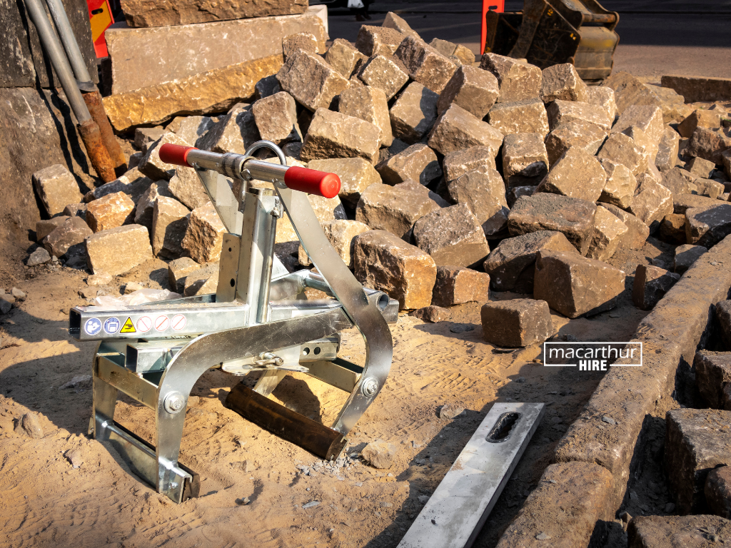 Sandstone Block Lifter, chainsaw hire, quick cut saw, Equipment Hire, rent site equipment