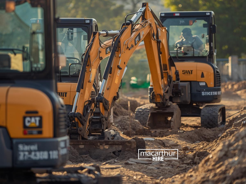 Mini excavators,business equipment hire, equiptment rentals, excavator hire macarthur, kubota excavator, equipment for rent 