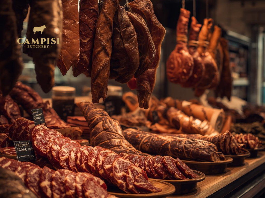  cured meats near me,salumi set, Butcher Sydney, Gourmet Meats, arranged salami bologna ham and prosciutto, Gourmet Meat Recipes 
