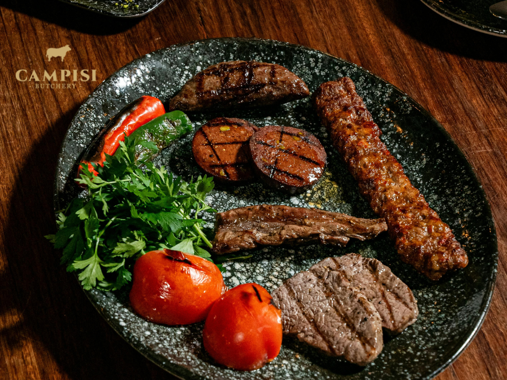 Gourmet Meats ,arranged salami bologna ham and prosciutto, salumi set , Gourmet Meat Recipes, cured meats , Organic Butcher sydney, Leg of Lamb