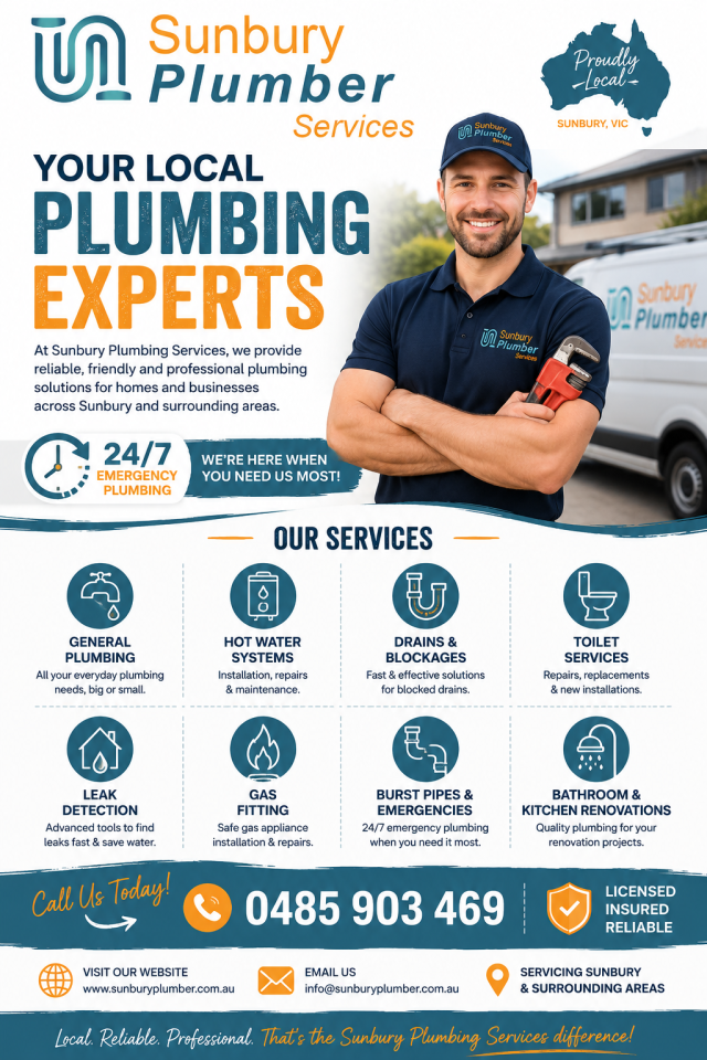 Sunbury Plumber services info
