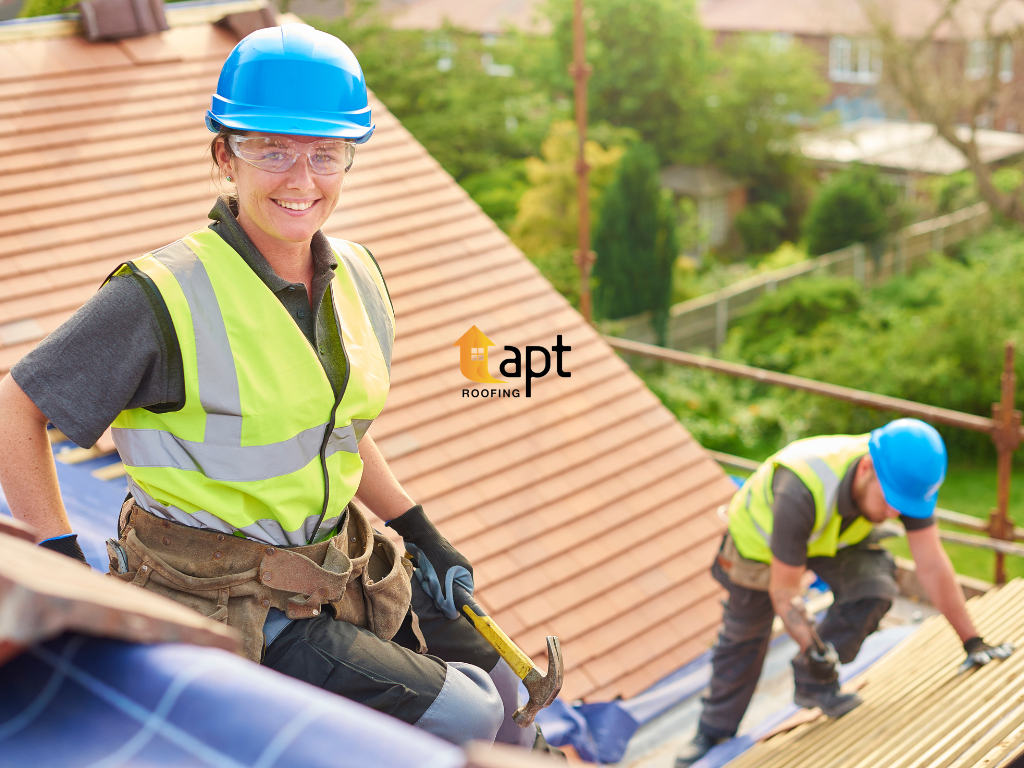 Roofer in Sydney assessing storm damage on a residential property