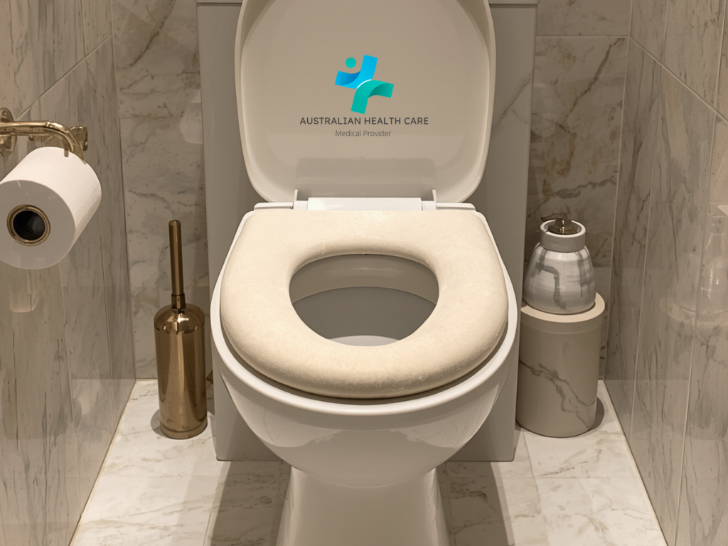 Cushioned toilet seat for bathroom comfort