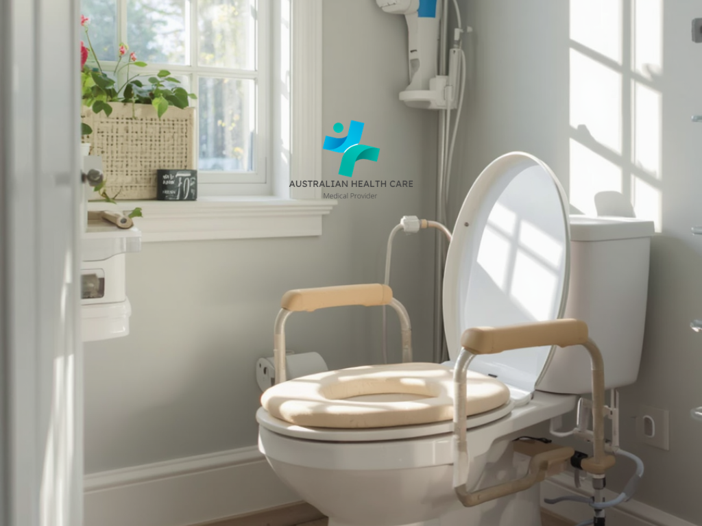 Raised toilet seat for easier sitting and standing