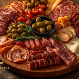 cured meats near me cured meats, salumi vs charcuterie, Salumi plate, salumi set, best salumi, Italian butchery, arranged salami bologna ham and prosciutto