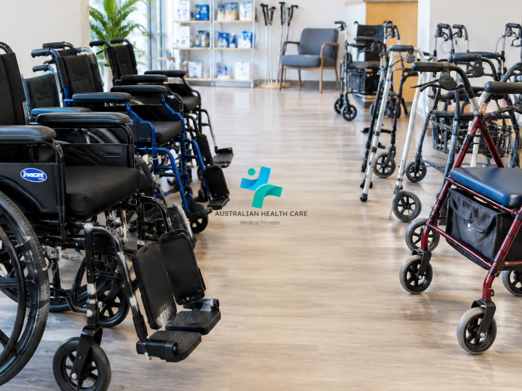 Standard aluminium walking frame with four legs and adjustable handles for mobility support. australian medical suppliesaustralian health supplies, health care supplies, home health supplies, medical supply store, healthcare equipment, medical equipment, wholesale healthcare supplies. 