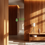 Dark wenge veneer used in modern interior joinery
