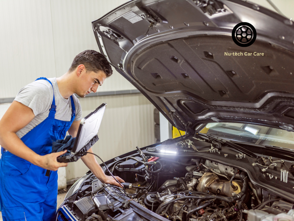 Vehicle log book showing scheduled car service records