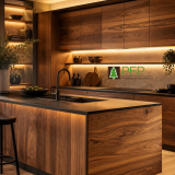 Burl veneer showing decorative natural timber figure
