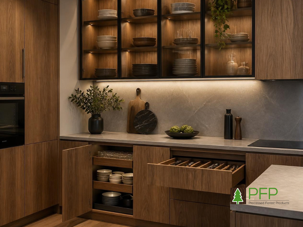 FSC certified veneer sample for interior joinery