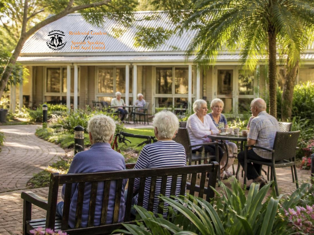Aged care nurse assisting an older resident with everyday personal support in a residential care home.