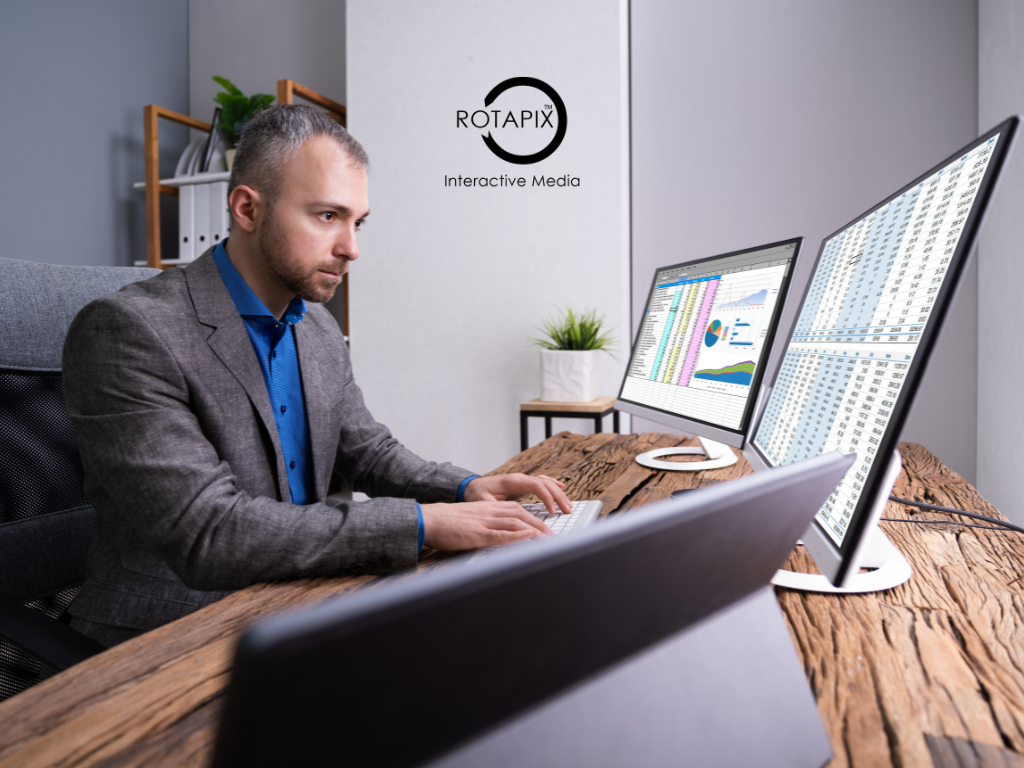 Data analyst examining duplicate customer records and missing information in a business spreadsheet