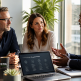 Business owners meeting with an IT consultant to discuss workplace AI readiness and technology requirements. Business IT Support Sydney IT Support Company Sydney, IT Support Sydney, IT Services Sydney, IT Company Sydney, Managed IT Services Sydney, Managed IT Support Sydney, MSP Sydney