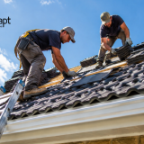 Roofing contractors installing new metal roof sheets on an Australian residential property. roof replacement in sydney, roof repair sydney, roof repair in sydney, roofers in sydney, roof repairs in sydney, roofing repairs sydney, residential roof repair sydney